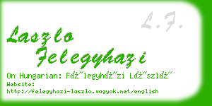 laszlo felegyhazi business card